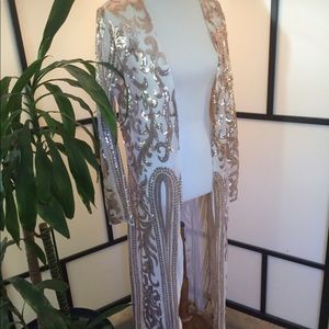 Beautiful sequinned long jacket